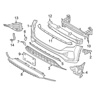 Volkswagen OE - Front Bumper & Grille - Bumper & Components (SEL Premium R-Line)