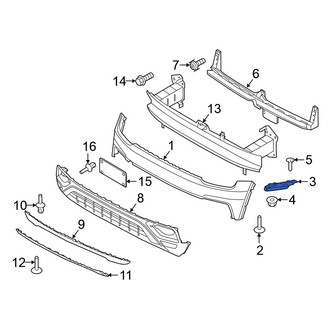 Volkswagen OE - Front Right Bumper Cover Bracket