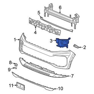 Volkswagen OE - Front Left Bumper Cover Support Rail
