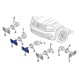 Volkswagen OE - Rear Center Parking Aid Sensor Bracket