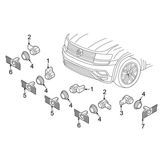 Volkswagen OE - Front Bumper & Grille - Electrical Components (Park Sensors and Harness)