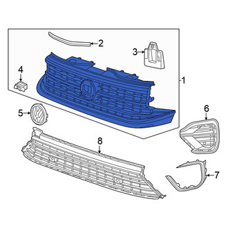 Volkswagen OE - Front Upper Grille