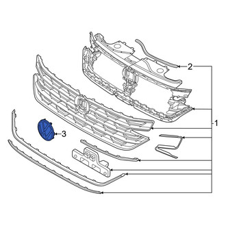 Volkswagen OE - Front Grille Emblem
