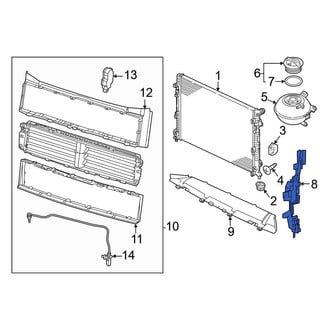 Volkswagen OE - Front Left Radiator Support Baffle