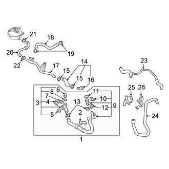 Volkswagen OE - Cooling - Hoses & Lines (Outlet), (2.0L)