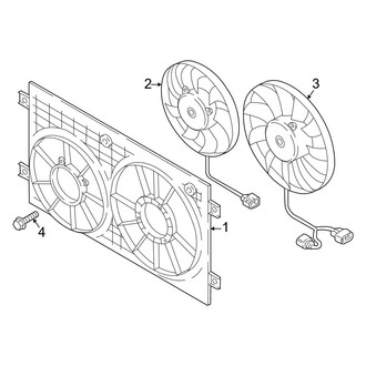 Volkswagen OE - Cooling Fan (Peak Edition SE / Peak Edition SEL / SE / SEL / SEL Premium R-Line)