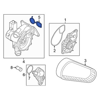 Volkswagen OE - Engine Water Pump Housing Gasket