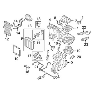 Volkswagen OE - Air Conditioner & Heater - Front Evaporator (W/O Climate Control), (S / SE)