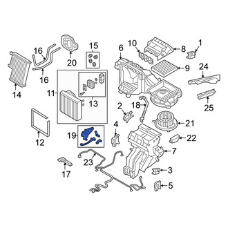 Volkswagen OE - Front HVAC Heater Mode Door Lever