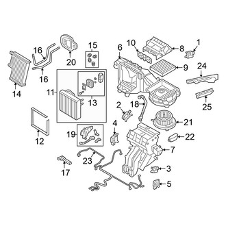 Volkswagen OE - Air Conditioner & Heater - Front Evaporator (With Climate Control), (SE / SE R-Line / SEL / SEL Premium / SEL R-Line)