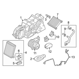 Volkswagen OE - Air Conditioner & Heater - Rear Evaporator (Launch Edition / SE / SEL / SEL Premium)