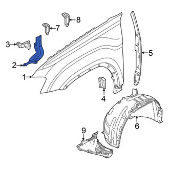 Volkswagen OE - Front Left Fender Bracket