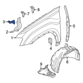 Volkswagen OE - Front Right Fender Reinforcement Bar