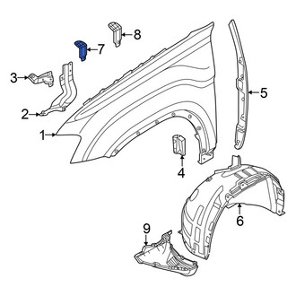 Volkswagen OE - Center Left Fender Bracket