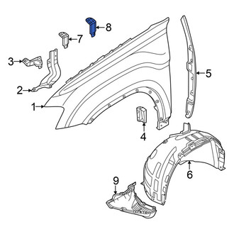Volkswagen OE - Rear Left Upper Fender Bracket