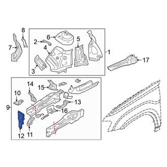 Volkswagen OE - Front Left Frame Rail End