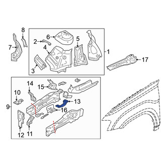 Volkswagen OE - Right Engine Mount Bracket