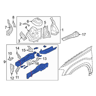 Volkswagen OE - Front Right Frame Side Member Assembly