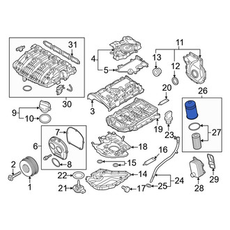 Volkswagen OE - Engine Oil Filter Housing