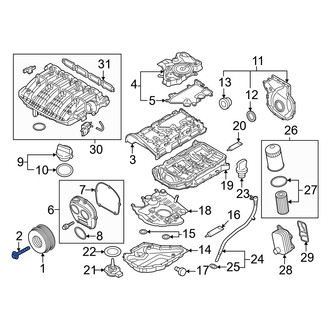 Volkswagen OE - Engine Harmonic Balancer Bolt