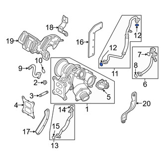 Volkswagen OE - Lower Turbocharger Oil Line O-Ring