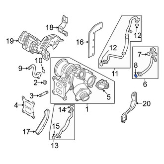Volkswagen OE - Lower Turbocharger Coolant Line O-Ring