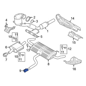 Volkswagen OE - Front Exhaust Muffler Clamp