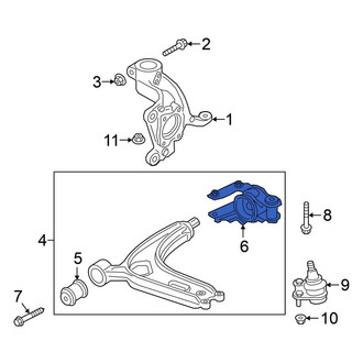 Volkswagen OE - Front Left Rearward Suspension Control Arm Bracket