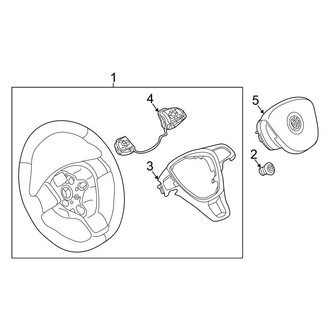 Volkswagen OE - Steering Wheel & Trim (To 09/28/2018), (Launch Edition / S / SE / SEL / SEL Premium)