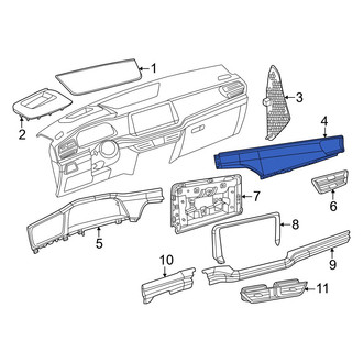 Volkswagen OE - Right Instrument Panel Trim Panel
