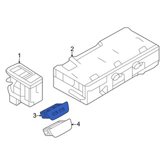 Volkswagen OE - Center Lower 12 Volt Accessory Power Outlet