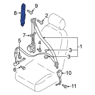 Volkswagen OE - Front Seat Belt Height Adjuster
