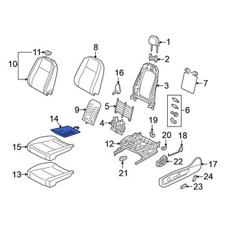 Volkswagen OE - Front Right Lower Seat Heater Pad