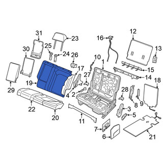 Volkswagen OE - Center Left Seat Back Cushion Cover