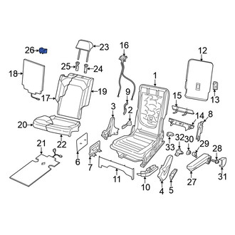 Volkswagen OE - Center Seat Belt Trim Bezel