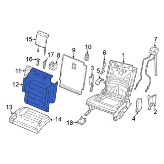 Volkswagen OE - Center Left Seat Back Cushion Cover
