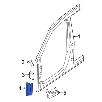 Volkswagen OE - Left Body A-Pillar Reinforcement Anchor Plate