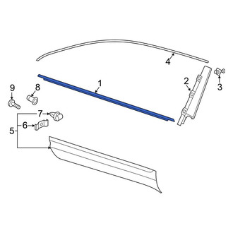Volkswagen OE - Front Right Door Belt Molding