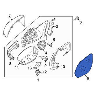 Volkswagen OE - Front Left Door Mirror Glass