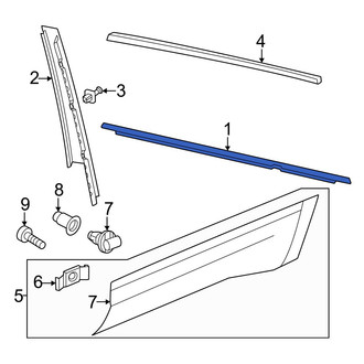 Volkswagen OE - Front Right Door Belt Molding
