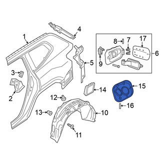 Volkswagen OE - Rear Fuel Filler Housing