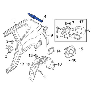 Volkswagen OE - Rear Right Quarter Panel Gutter