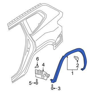 Volkswagen OE - Rear Left Wheel Arch Molding