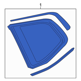 Volkswagen OE - Rear Left Quarter Glass