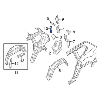 Volkswagen OE - Rear Left Quarter Panel Reinforcement