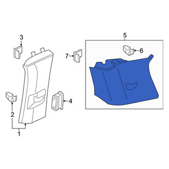 Volkswagen OE - Left Body D-Pillar Trim Panel