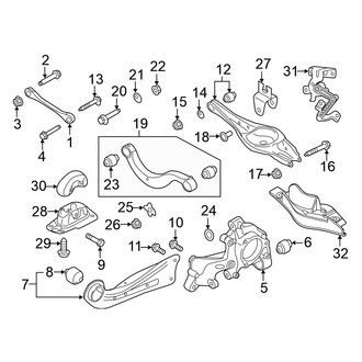 Volkswagen OE - Rear Suspension - Suspension Components (Launch Edition / S / SE / SEL FWD)