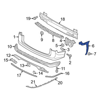 Volkswagen OE - Rear Left Bumper Cover Support Rail