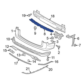 Volkswagen OE - Rear Center Bumper Cover Support Rail