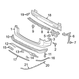 Volkswagen OE - Rear Bumper - Bumper & Components